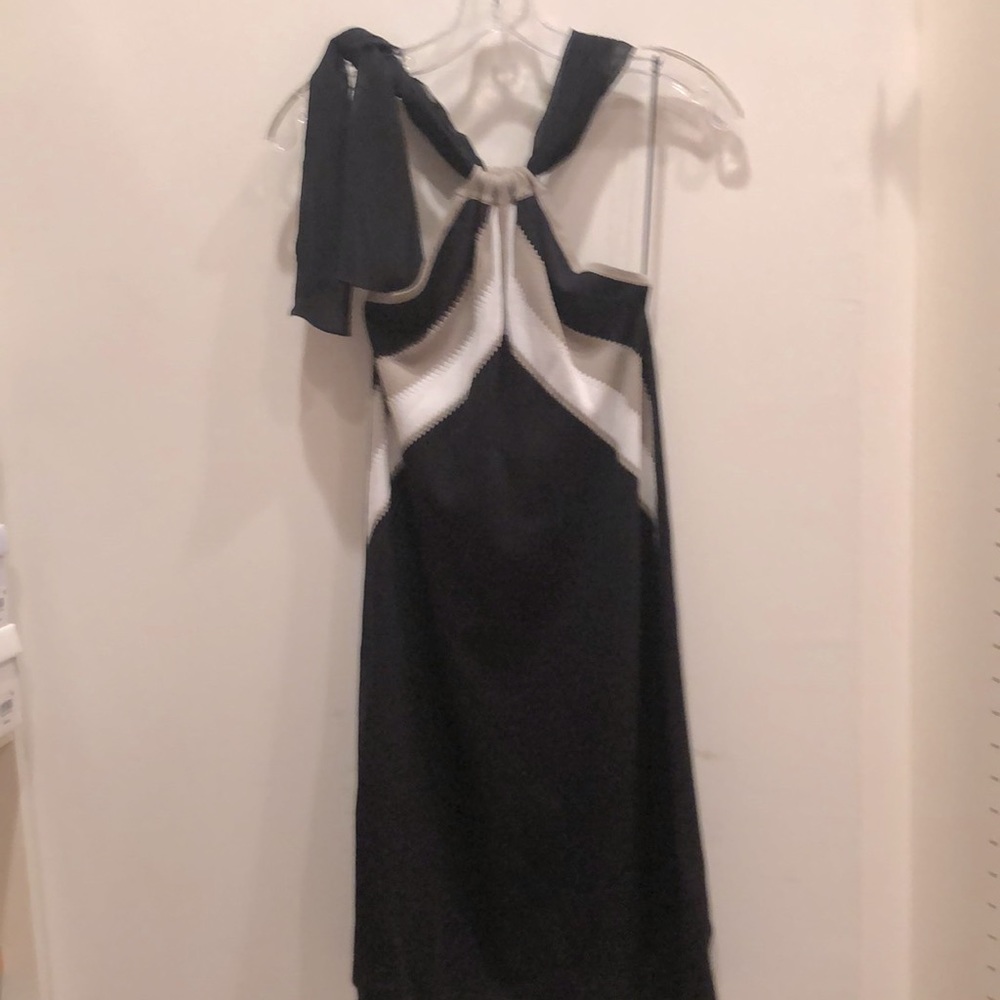 Black knit cocktail dress